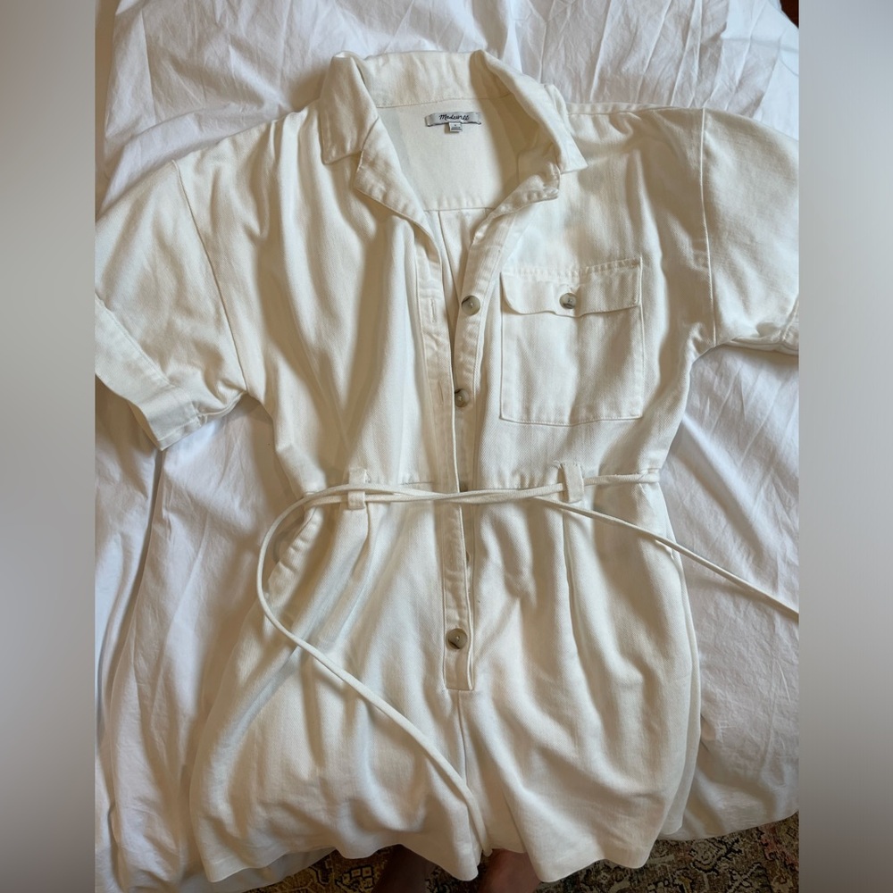 Short sleeve button romper